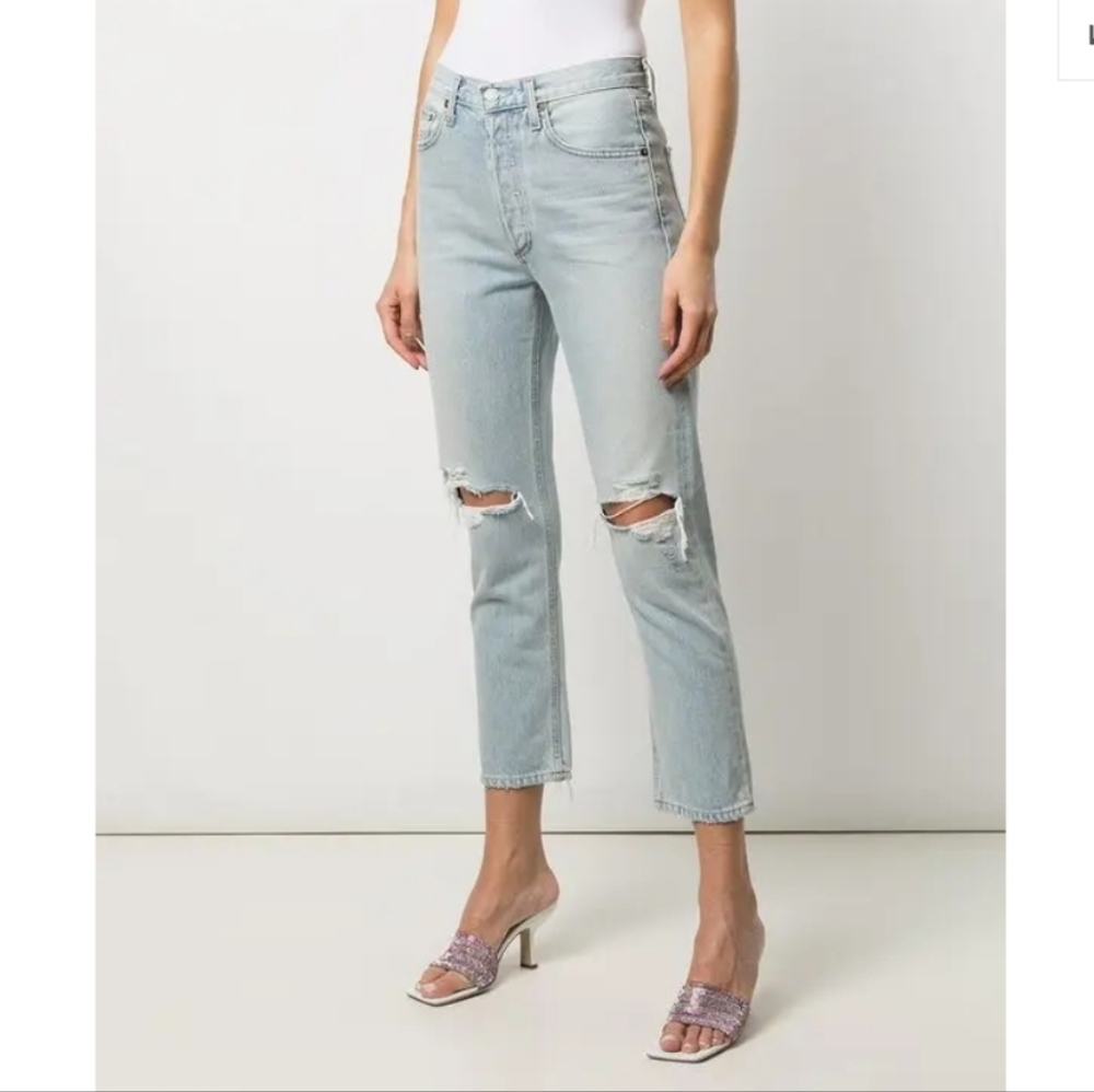 AGOLDE RILEY CROPPED JEANS 28